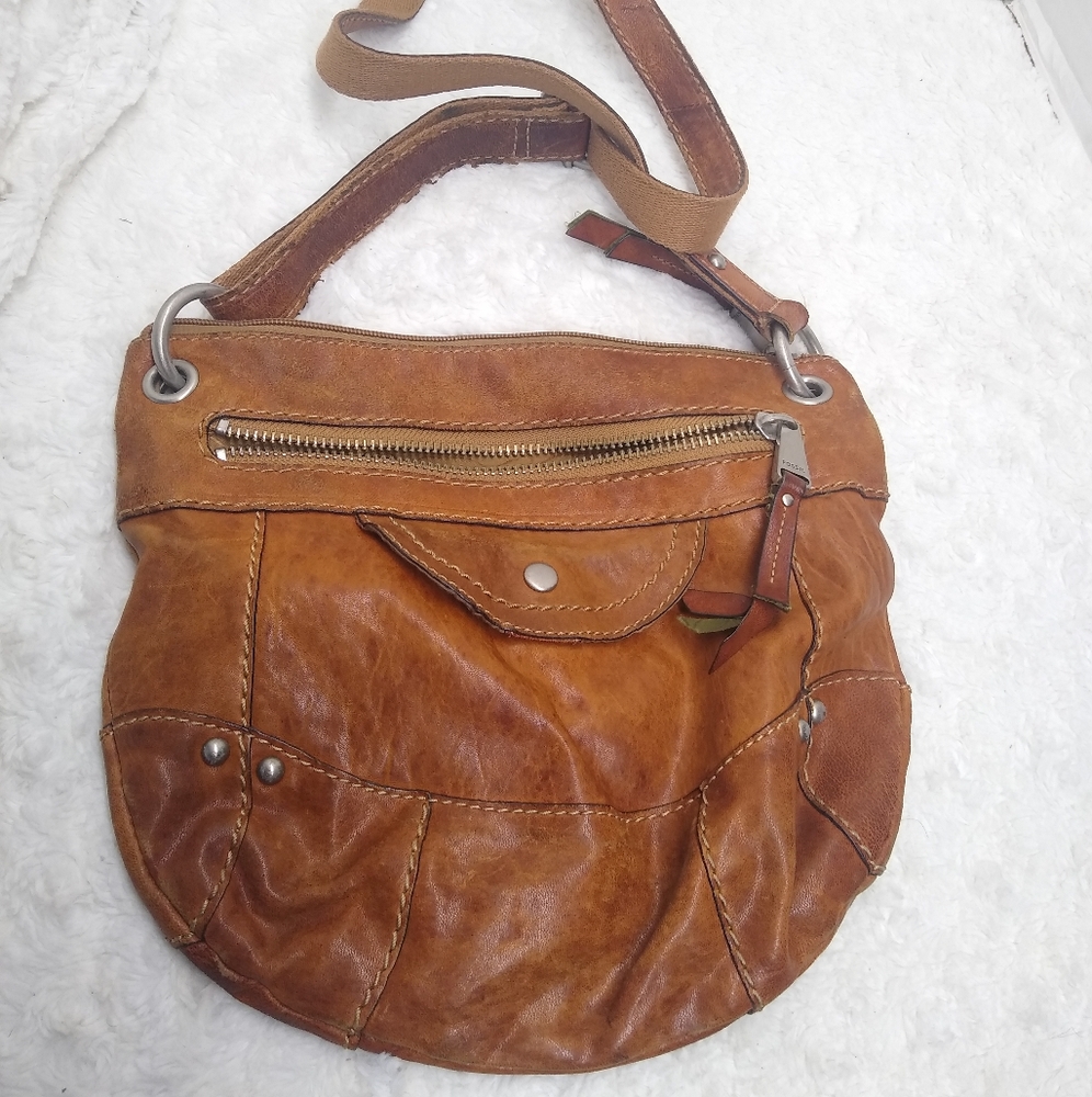 Vintage Leather Fossil bag - Picture 2 of 9